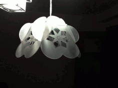 Flower Lamp Template Free DXF File