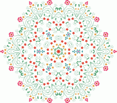 Flower Mandala Ornament Free Vector File