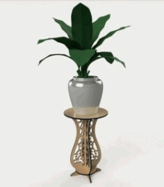 Flower Pot Shelf For Laser Cut Cnc Free Vector File