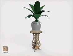 Flower Pot Stand For Laser Cut Free Vector File