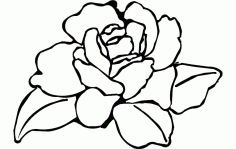 Flower Rose Free DXF File