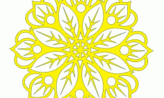 Flower Vector Mandala For Laser Cutting Free DXF File