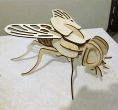 Fly 3d Puzzle For Laser Cut Free DXF File