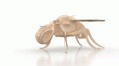Fly Insect 3d Puzzle 3mm Free DXF File