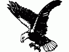 Flying Eagle Silhouette Black Free DXF File