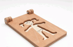 Foldable Doll Drawing For Laser Cut Free DXF File