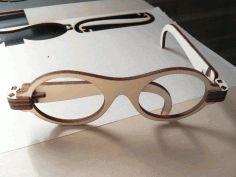Foldable Wooden Glasses For Laser Cut Free Vector File
