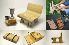 Folding Chair Laser Cut Free DXF File