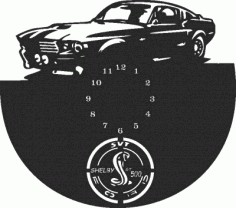 Ford gt500 Wall Clock Free Vector File