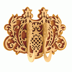 Furniture Decorative Wall Hooks For Coat And Craft Free DXF File