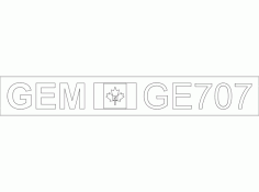 Gemini Sink Logo ge707 Free DXF File