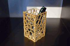 Geometric Pencil Holder Laser Cut Free Vector File, Free Vectors File