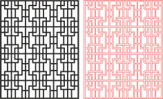 Geometric Wireframe Art Pattern Free DXF File