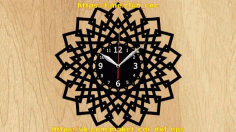 Geometry Clock For Laser Cutting Free Vector File