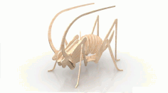 Grasshopper 1.5mm Insect 3d Wood Puzzle Free DXF File