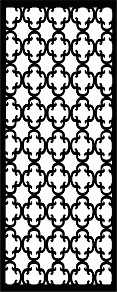 Grill Design Pattern Decoration Seamless Screen For Laser Cut Free Vector File