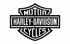 Harley D Logo Free DXF File