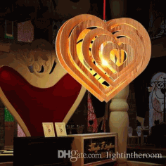 Heart Shape Lamp For Laser Cut Free Vector File