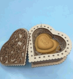 Heart Shaped Gift Box For Laser Cut Cnc Free Vector File