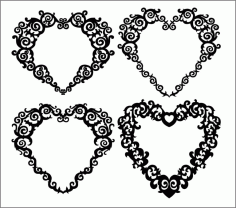 Hearts Patterns Free Vector File, Free Vectors File