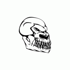 Horror Skull Bird Head 004 Free DXF File