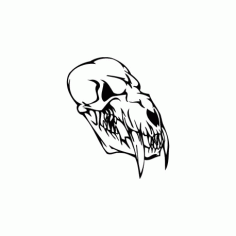 Horror Skull Bird Head 007 Free DXF File