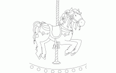 Horse Carousel Baby Free DXF File