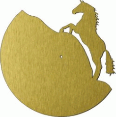 Horse Shaped Wall Clock For Laser Cut Plasma Free DXF File