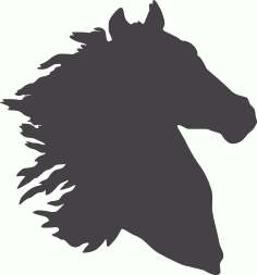 Horse Silhouette Free DXF File