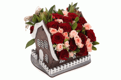 House For Flowers For Laser Cut Free Vector File, Free Vectors File