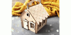 House With Handle Candy Box Basket For Laser Cut Free Vector File