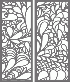 Impressive Leaf Bulkhead Window Seamless Floral Jali Pattern For Laser Cut Free Vector File