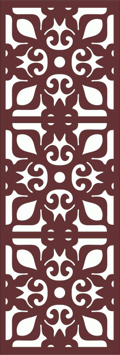 Iron Arches Floral Grill Design For Laser Cut Free Vector File