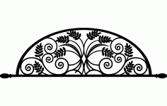 Ironwork Arch Flower Design Free DXF File