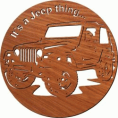 Jeep Car Wall Clock For Laser Cut Plasma Free Vector File