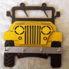 Jeep Shaped Hanger For Laser Cut Free Vector File