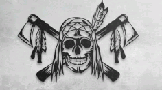 kafatası avcısı Skull Free DXF File