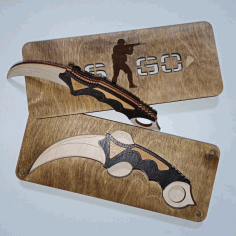 Karambit Knife Csgo Toy For Laser Cut Free Vector File