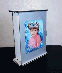Key Cabinet Key Storage Box With Photo Frame For Laser Cut Free Vector File