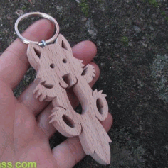 Key Chain Wooden Loup Farceur For Laser Cut Free Vector File, Free Vectors File