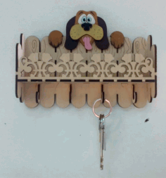 Key Hanger Dog 3mm For Laser Cut Free Vector File