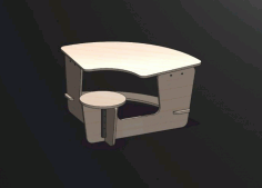 Kids Table And Chair Free DXF File