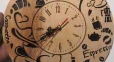 Kitchen Clock For Laser Cut Free DXF File