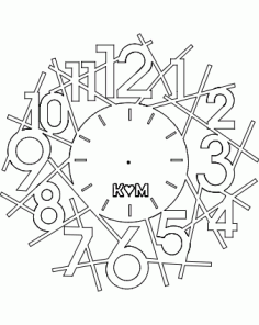 Km Clock Free DXF File