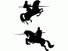 Knight On Horse Free DXF File