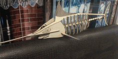 Lase Cut Wooden Fish Skelton Free DXF File