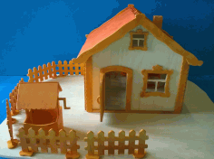 Laser Cut 3d House Free DXF File