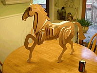Laser Cut 3d Puzzle Horse Template Free DXF File