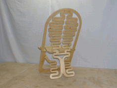 Laser Cut Abstract Design Folding Chair Model Free Vector File