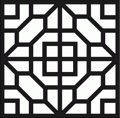Laser Cut Abstract Geometric Jali Design Free Vector File